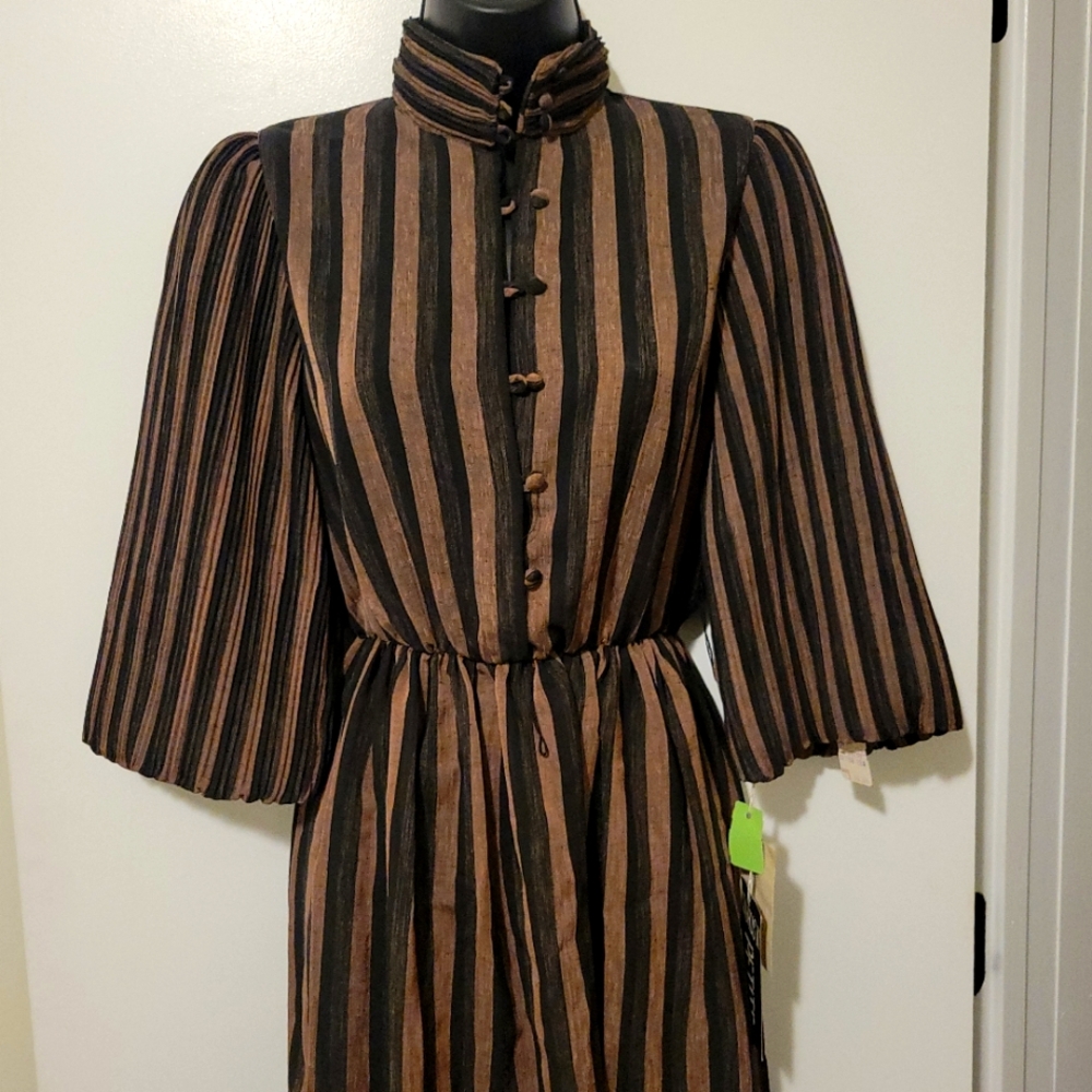Vintage Striped Linen Dress